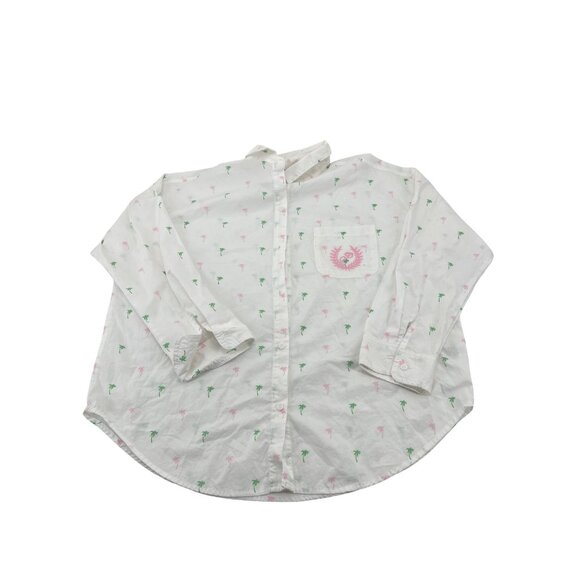 VICTORIA'S SECRET PINK Button Down Collared Boyfriend Shirt Casual 80’s size Med - Picture 1 of 6